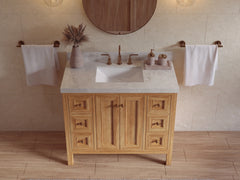 Nashville Teak Wood 42 in. W x 22 in. D Single Sink Bathroom Vanity - photo 20