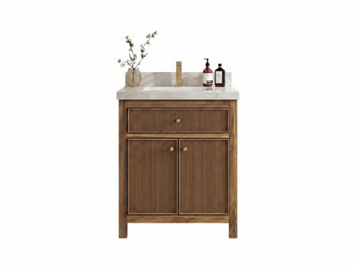 Sonoma Teak Wood 30 in. W x 22 in. D Single Sink Bathroom Vanity