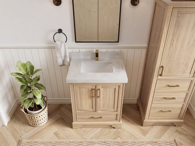 Charlotte White Oak 30 in. W x 22 in. D Single Sink Bathroom Vanity