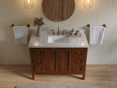 Nashville Teak Wood 48 in. W x 22 in. D Single Sink Bathroom Vanity