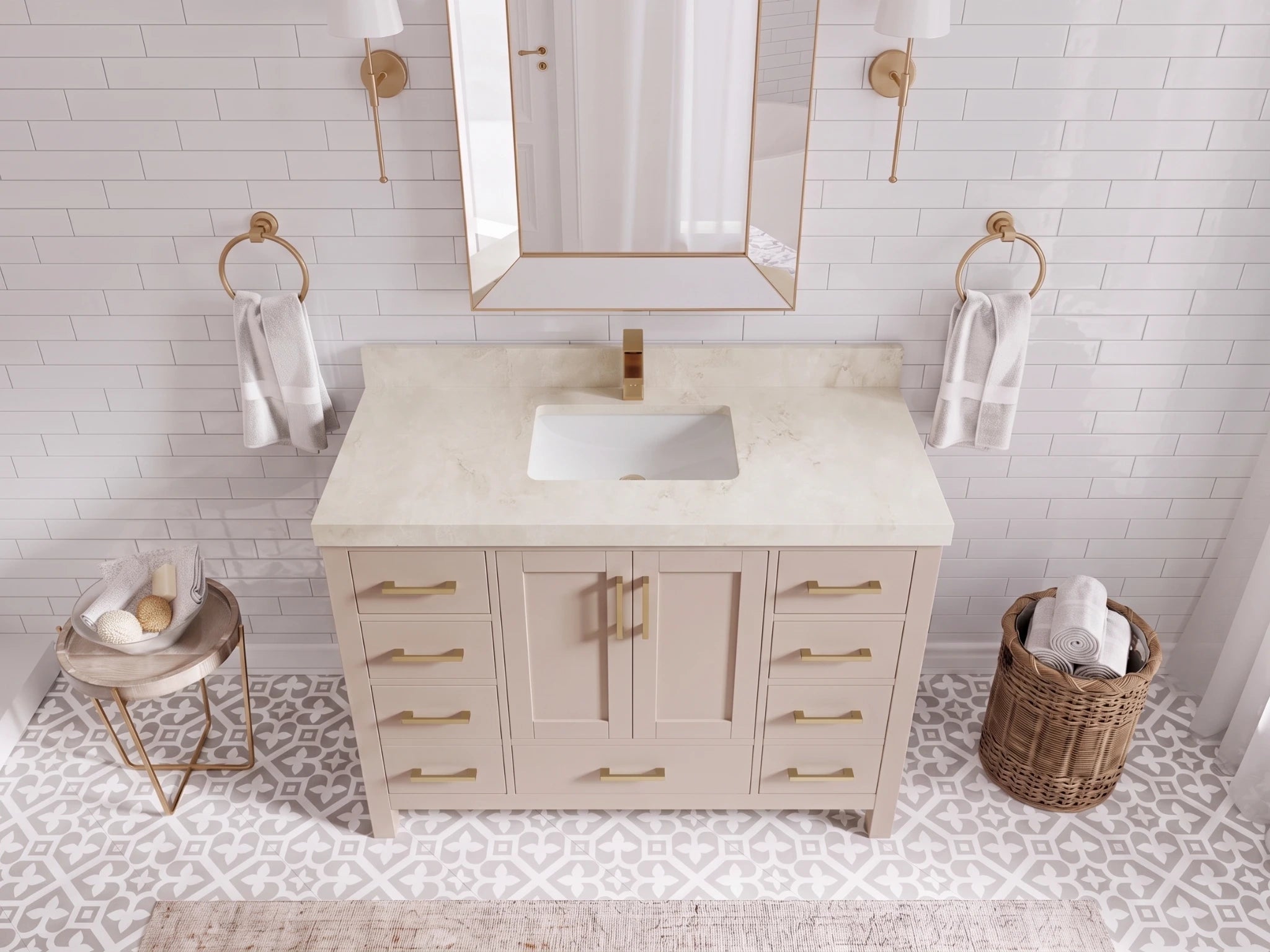 Malibu 48 in. W x 22 in. D Single Sink Bathroom Vanity
