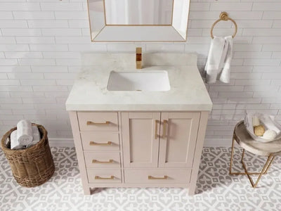 Malibu 36 in. W x 22 in. D with Center Sink Bathroom Vanity