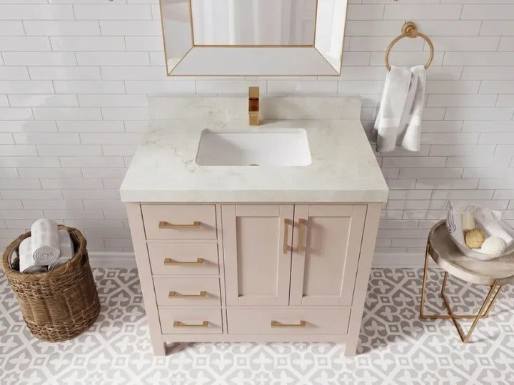 Malibu 36 in. W x 22 in. D with Center Sink Bathroom Vanity - photo 19