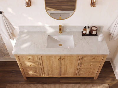 Chicago Teak 60 in. W x 22 in. D Single Sink Bathroom Vanity
