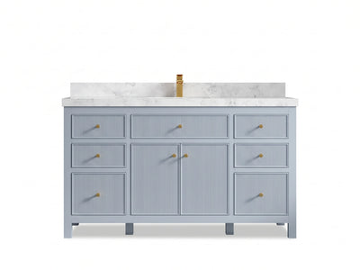 Sonoma 60 in W x 22 in D Free Standing Reeded Single Sink Bathroom Vanity