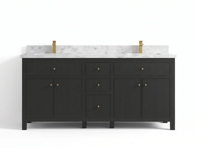 Sonoma 72 in W x 22 in D Free Standing Reeded Double Sink Bathroom Vanity