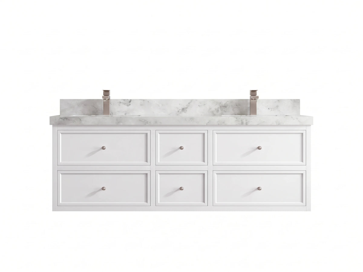 Roswell Floating 60 in. W x 22 in. D Double Sink Bathroom Vanity