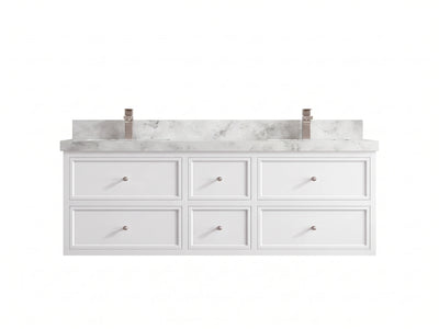 Roswell Floating 60 in. W x 22 in. D Double Sink Bathroom Vanity