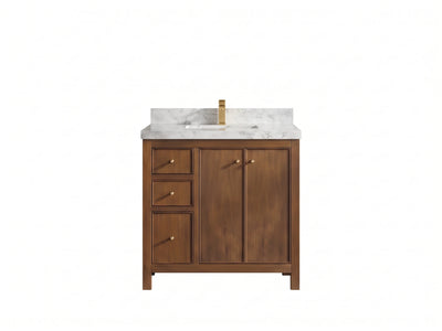 Chicago Teak 36 in. W x 22 in. D Center Sink Bathroom Vanity