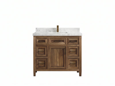 Santa Monica Teak Wood 42 in. W x 22 in. D Single Sink Bathroom Vanity