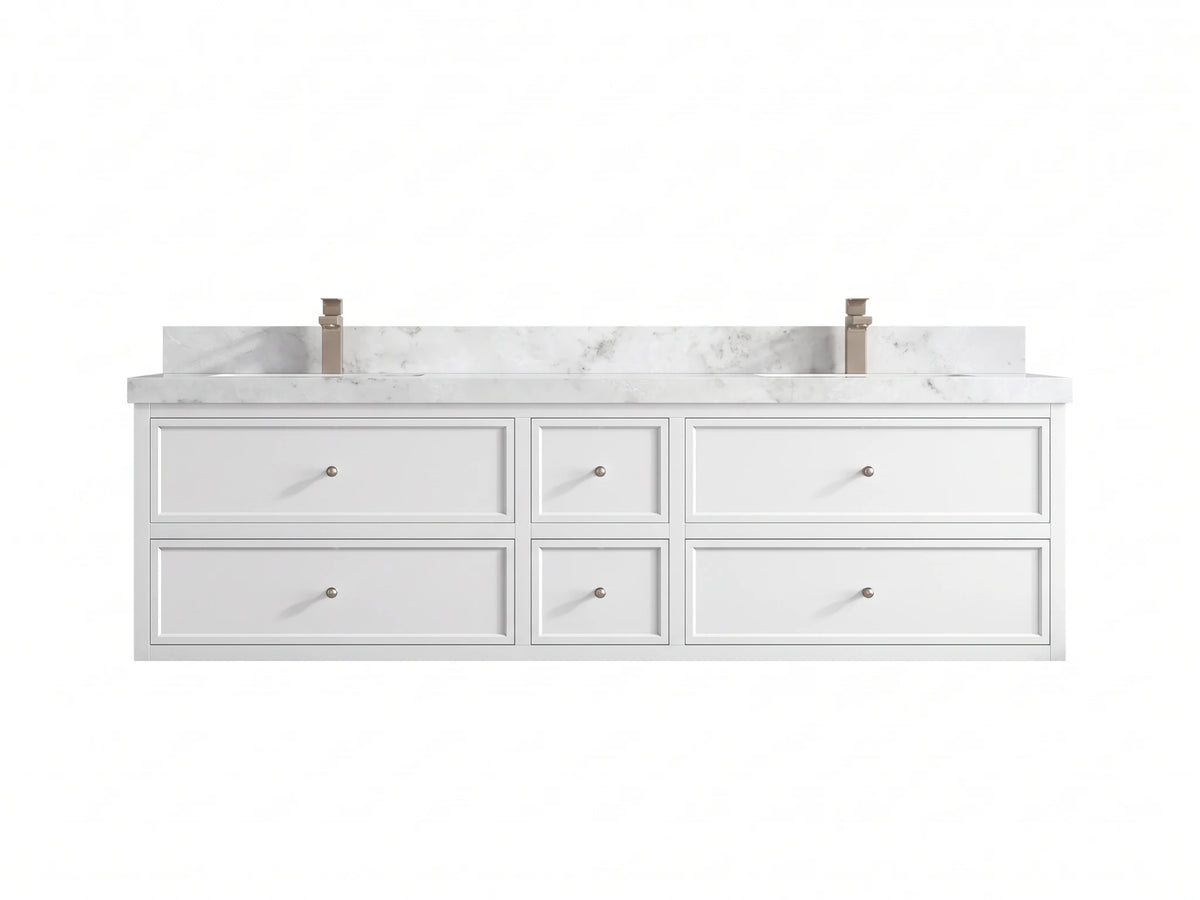 Roswell Floating 72 in. W x 22 in. D Double Sink Bathroom Vanity