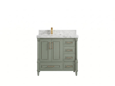 Aberdeen 36 in. W x 22 in. D Left Offset Sink Bathroom Vanity