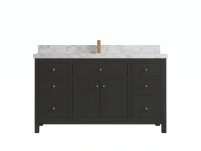 Sonoma 60 in W x 22 in D Free Standing Reeded Single Sink Bathroom Vanity