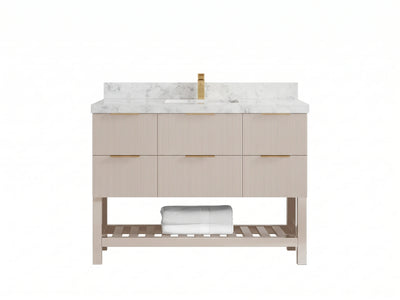 Catalina 48 in W x 22 in D Free Standing Reeded Single Sink Bathroom Vanity