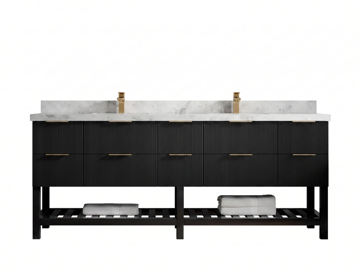Catalina 84 in. W x 22 in. D Double Sink Bathroom Vanity