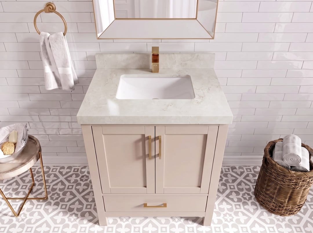 Malibu 30 in. W x 22 in. D Single Sink Bathroom Vanity | 
              
                Pink
                
                  
             - MLB_PNK_WHQZ_30 - photo №32