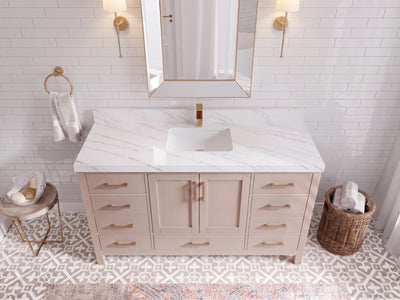 Malibu 60 in. W x 22 in. D Single Sink Bathroom Vanity