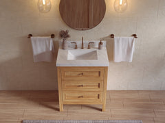 Nashville Teak Wood 30 in. W x 22 in. D Single Sink Bathroom Vanity - photo 27
