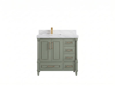 Aberdeen 36 in. W x 22 in. D Left Offset Sink Bathroom Vanity