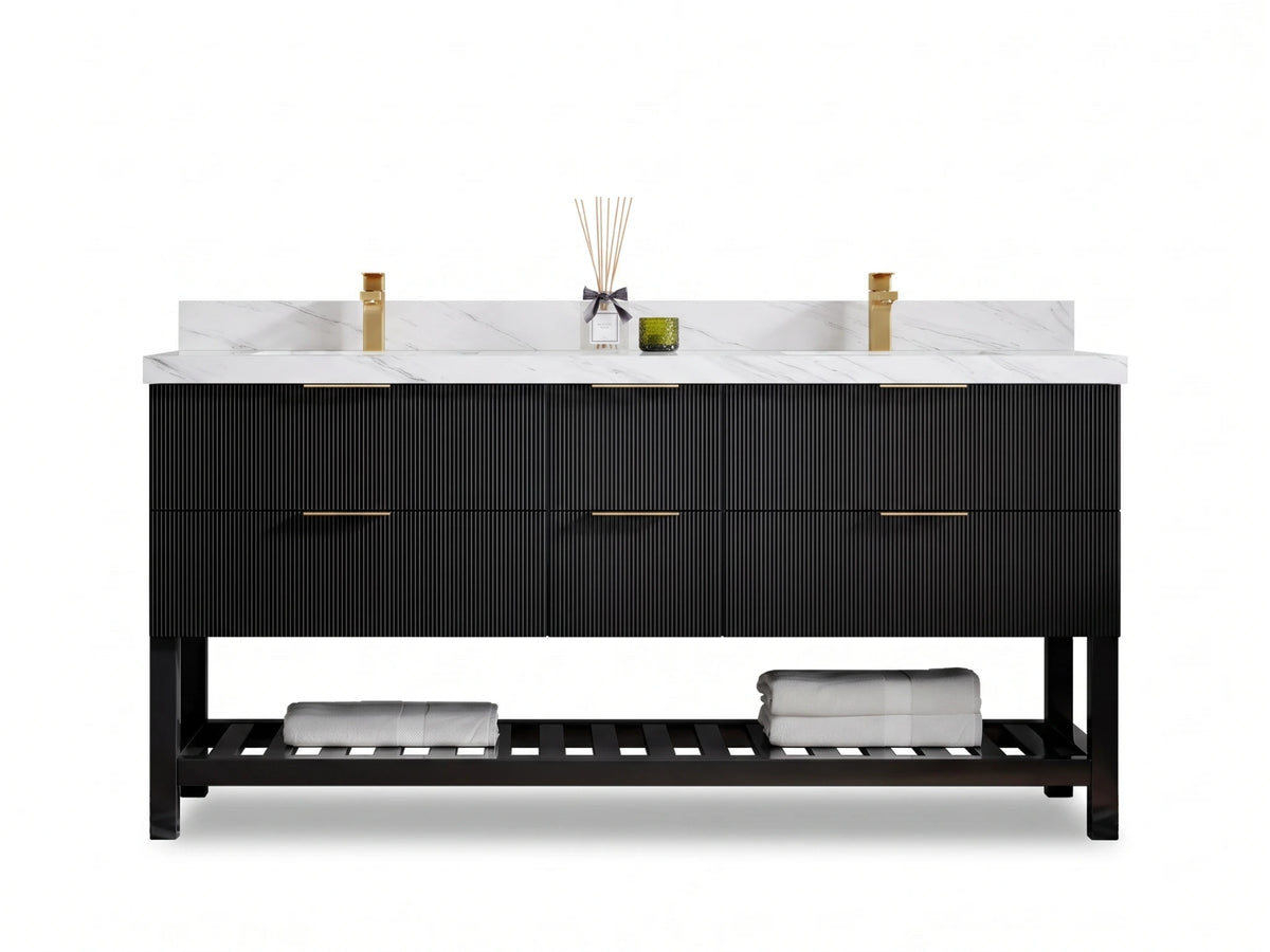 Catalina 72 in. W x 22 in. D Double Sink Bathroom Vanity