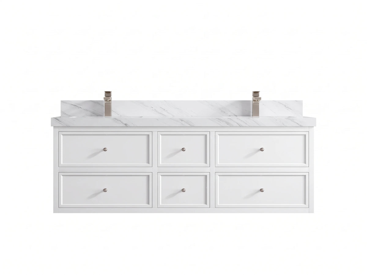 Roswell Floating 60 in. W x 22 in. D Double Sink Bathroom Vanity
