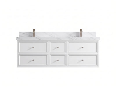 Roswell Floating 60 in. W x 22 in. D Double Sink Bathroom Vanity