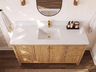 Chicago Teak 60 in. W x 22 in. D Single Sink Bathroom Vanity