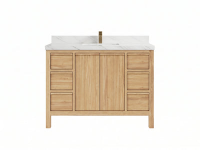 Elizabeth Teak Wood 48 in. W x 22 in. D Single Sink Bathroom Vanity