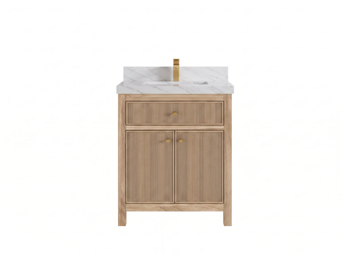 Sonoma Teak Wood 30 in. W x 22 in. D Single Sink Bathroom Vanity