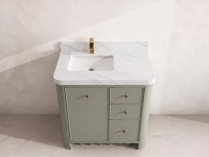 Orlando 36 in. W x 22 in. D Left Offset Sink Bathroom Vanity - photo 9