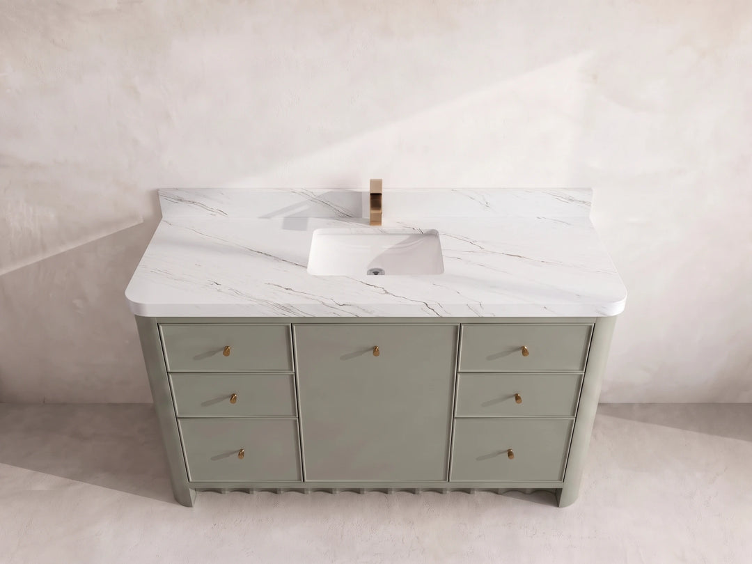 Orlando 60 in. W x 22 in. D Single Sink Bathroom Vanity | 
              
                Evergreen
                
                  
             - ORL_EGN_CA_GL_60S - photo №14