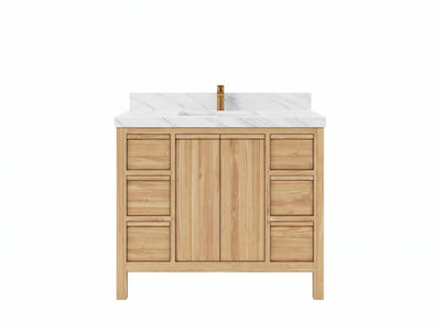 Elizabeth Teak Wood 42 in. W x 22 in. D Single Sink Bathroom Vanity