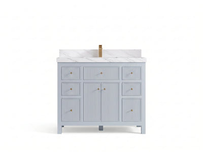 Sonoma 42 in W x 22 in D Free Standing Reeded Single Sink Bathroom Vanity