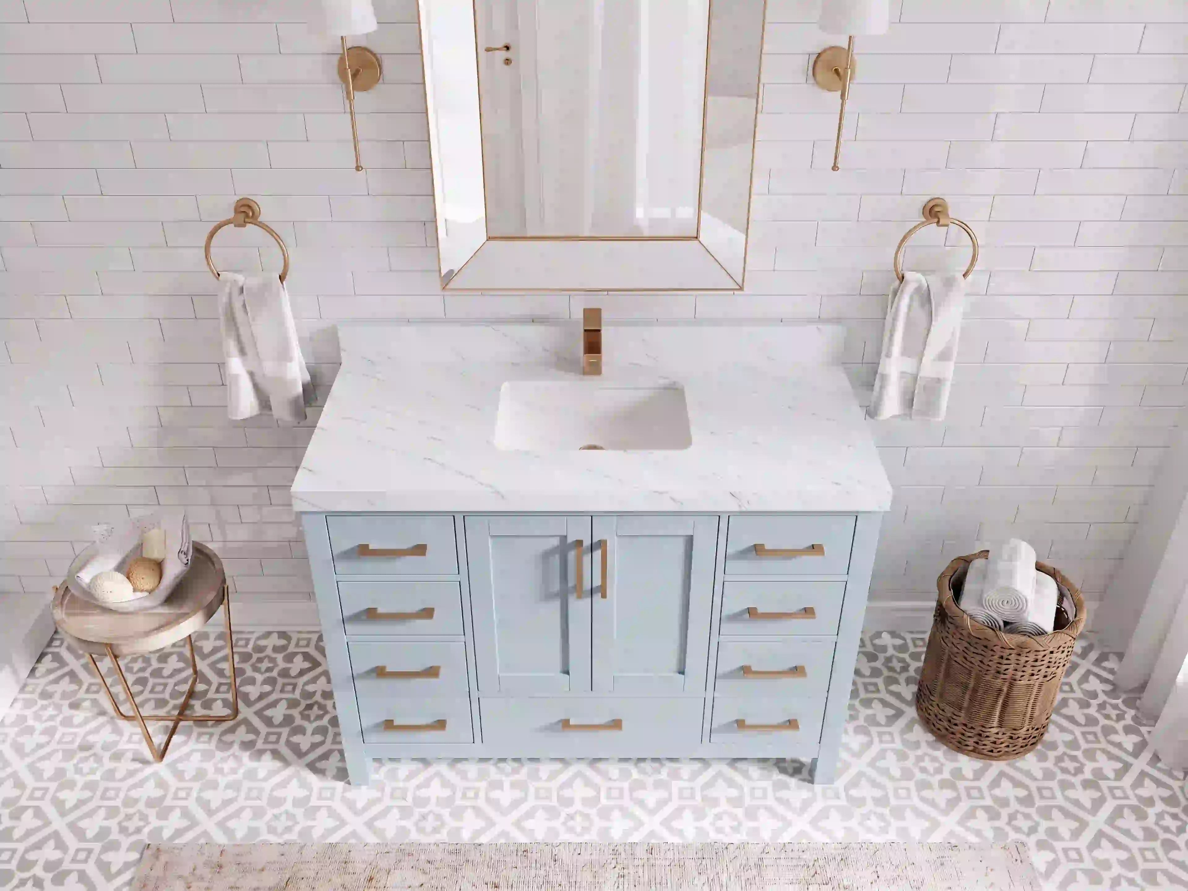 Malibu 48 in. W x 22 in. D Single Sink Bathroom Vanity