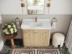 Houston White Oak 42 in. W x 22 in. D Free Standing Curved Edge Single Sink Bathroom Vanity - photo 15