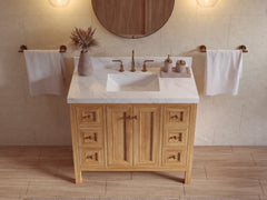 Nashville Teak Wood 42 in. W x 22 in. D Single Sink Bathroom Vanity - photo 21