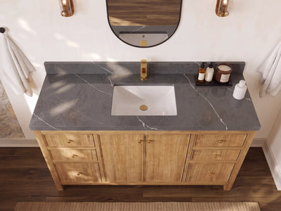 Chicago Teak 60 in. W x 22 in. D Single Sink Bathroom Vanity