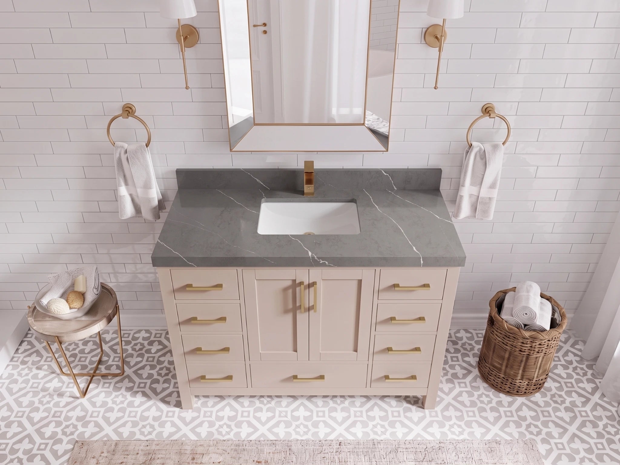 Malibu 48 in. W x 22 in. D Single Sink Bathroom Vanity