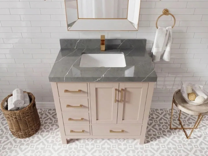 Malibu 36 in. W x 22 in. D with Center Sink Bathroom Vanity - photo 21
