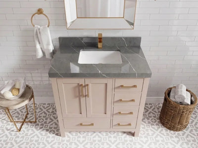 Malibu 36 in. W x 22 in. D Center Sink Bathroom Vanity