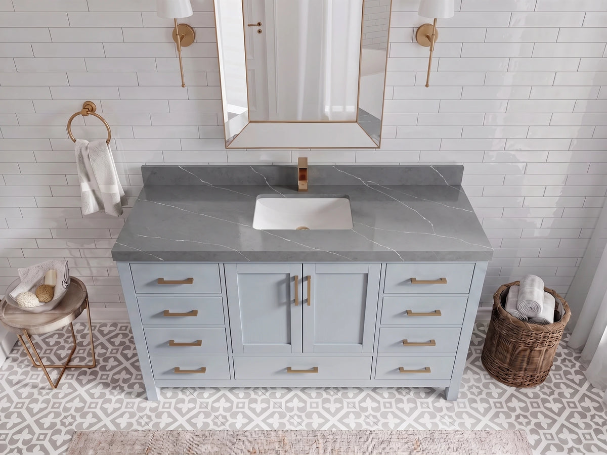 Malibu 60 in. W x 22 in. D Single Sink Bathroom Vanity