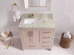 Malibu 36 in. W x 22 in. D Left Offset Sink Bathroom Vanity - photo 25