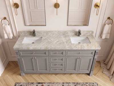 Paris 72 in. W x 22 in. D Double Sink Bathroom Vanity