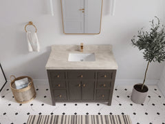 Sonoma 42 in W x 22 in D Free Standing Reeded Single Sink Bathroom Vanity - photo 33