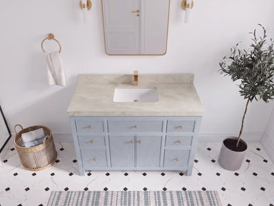 Sonoma 48 in W x 22 in D Free Standing Reeded Single Sink Bathroom Vanity