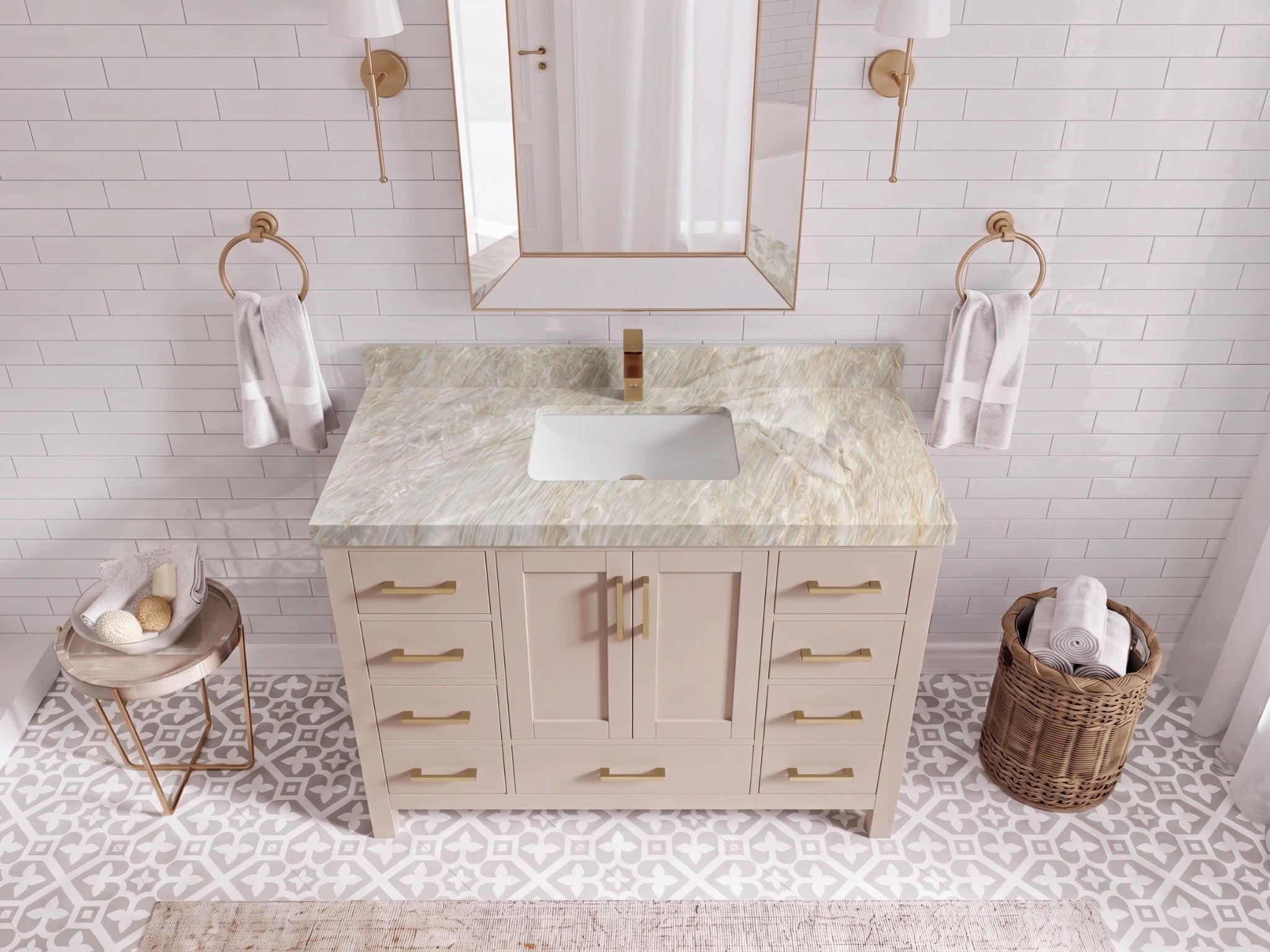 Malibu 48 in. W x 22 in. D Single Sink Bathroom Vanity