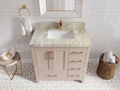 Malibu 36 in. W x 22 in. D Bathroom Vanity Center Sink - photo 23