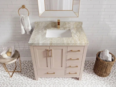 Malibu 36 in. W x 22 in. D Center Sink Bathroom Vanity