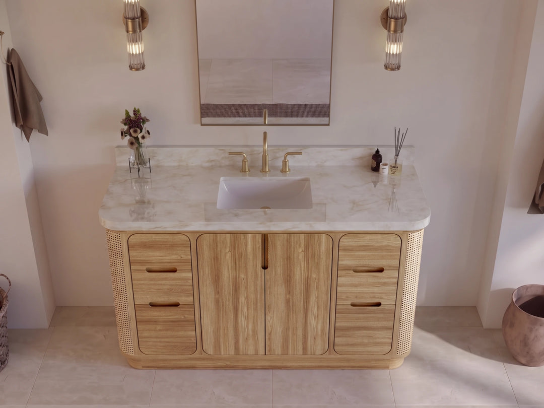 Ventura Teak 60 in. W x 22 in. D Single Sink Bathroom Vanity | 
              
                Light Natural Teak
                
                  
             - VTR_TK_LNT_CA_LZ_60S - photo №7