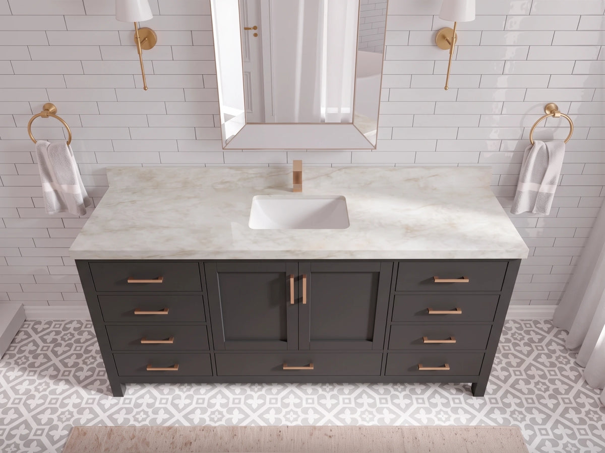 Malibu 72 in. W x 22 in. D Single Sink Bathroom Vanity